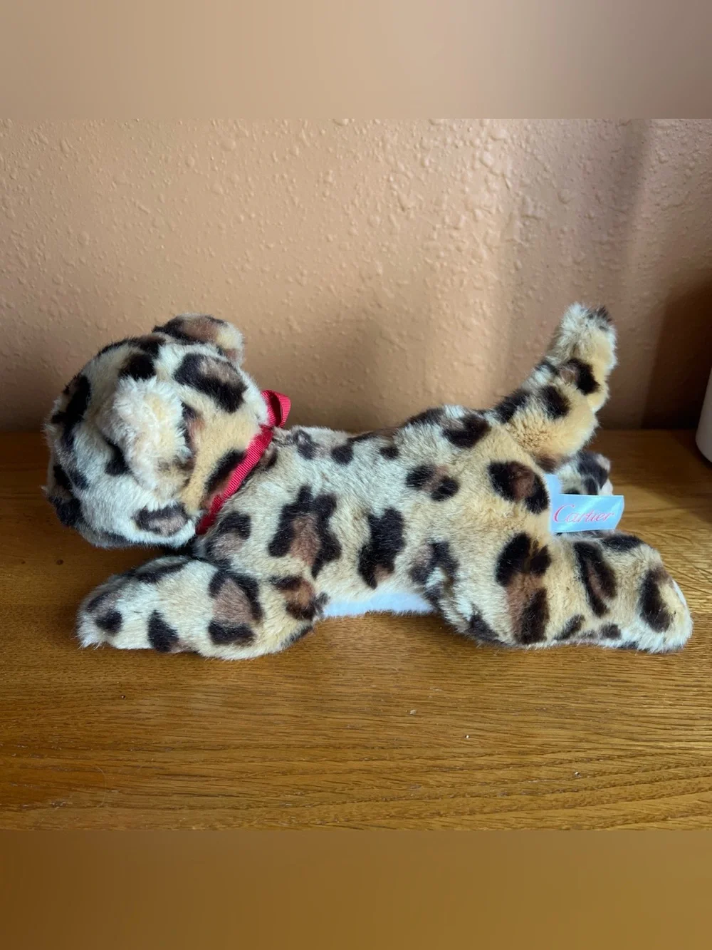 CARTIER - Plush Leopard Cub Stuffed Animal - Tan & Dark Brown RARE - Picture 2 of 9